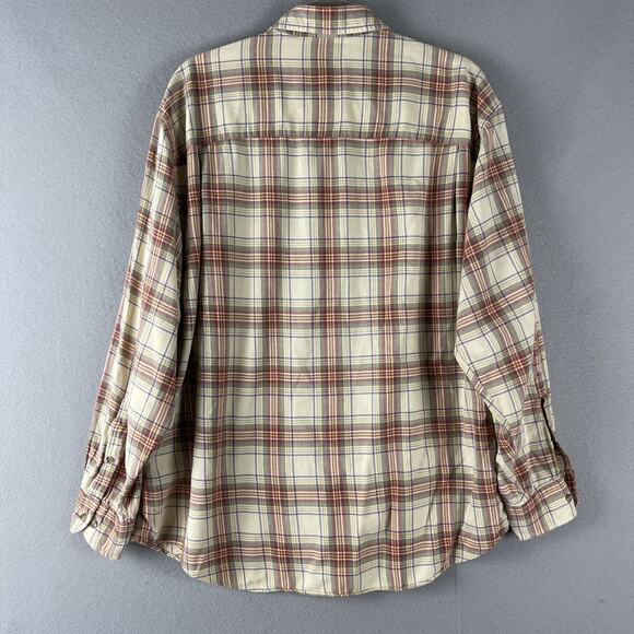 Lands End Viyella Wool Blend Shirt Mens XL Plaid Button Up Flannel Outdoor - Picture 8 of 13